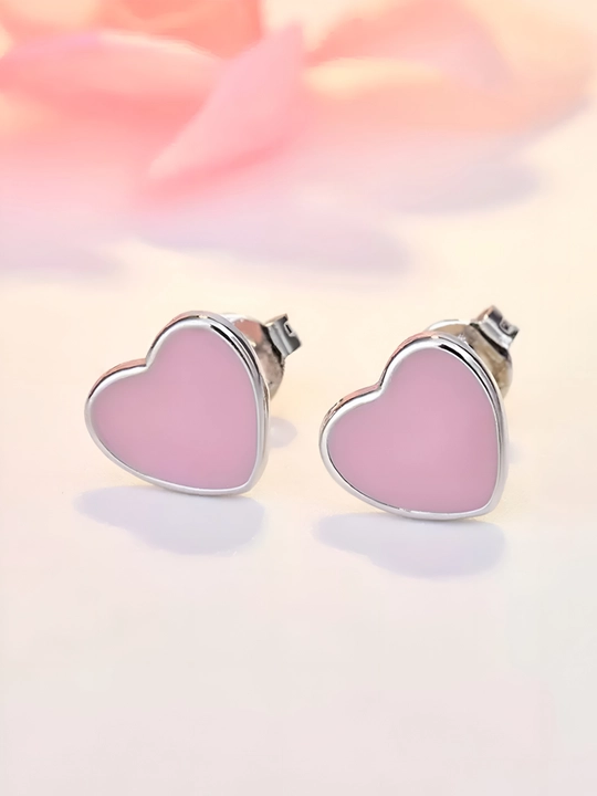 Серьги-гвоздики «Сердце» минималистичные Tiffany 