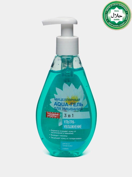 Yuvish uchun gel fito kosmetik Xalq retseptlari, 3 tasi 1 da, 165 ml - 