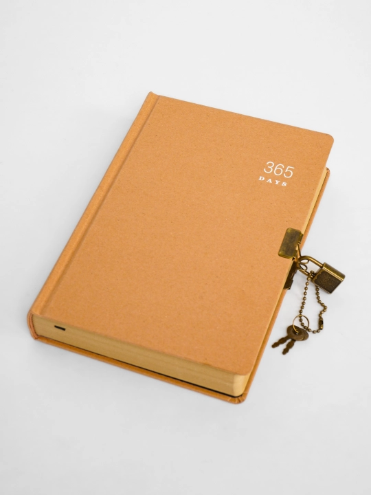 Bloknot A5, kundalik, qulf va kaliti bilan, planner