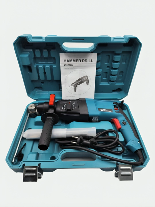 Perforator SDS PLUS, 26 mm, 800 Vt, 900 aylanish/min, 5 bur to'plamda