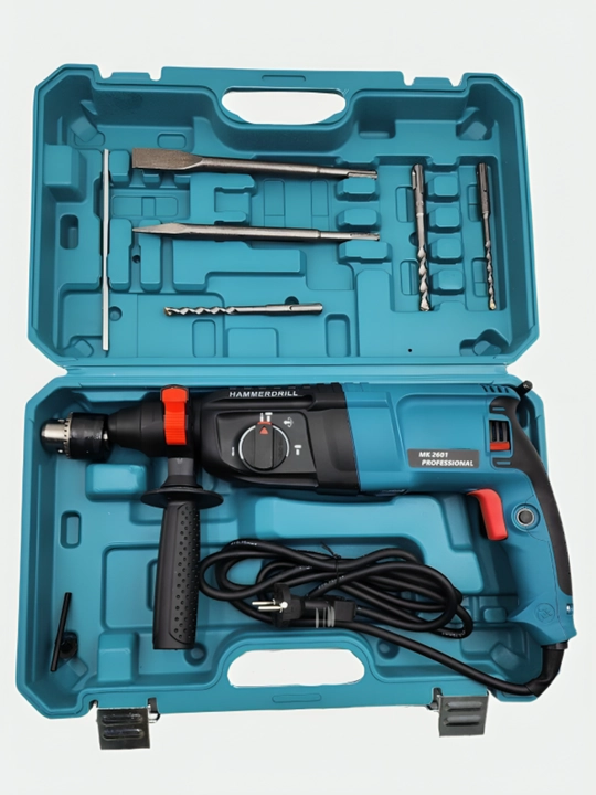 Perforator SDS PLUS, 26 mm, 800 Vt, 900 aylanish/min, 5 bur to'plamda