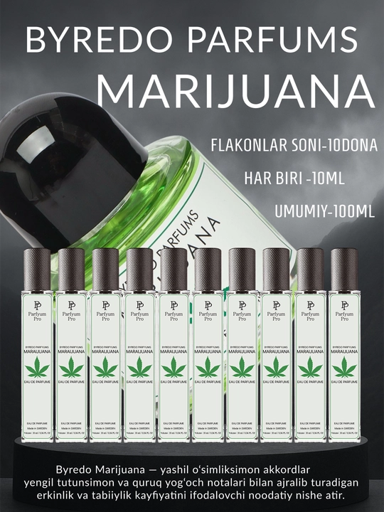 Парфюм для мужчин и женщин, Parfum Byredo Marijuana  - 
