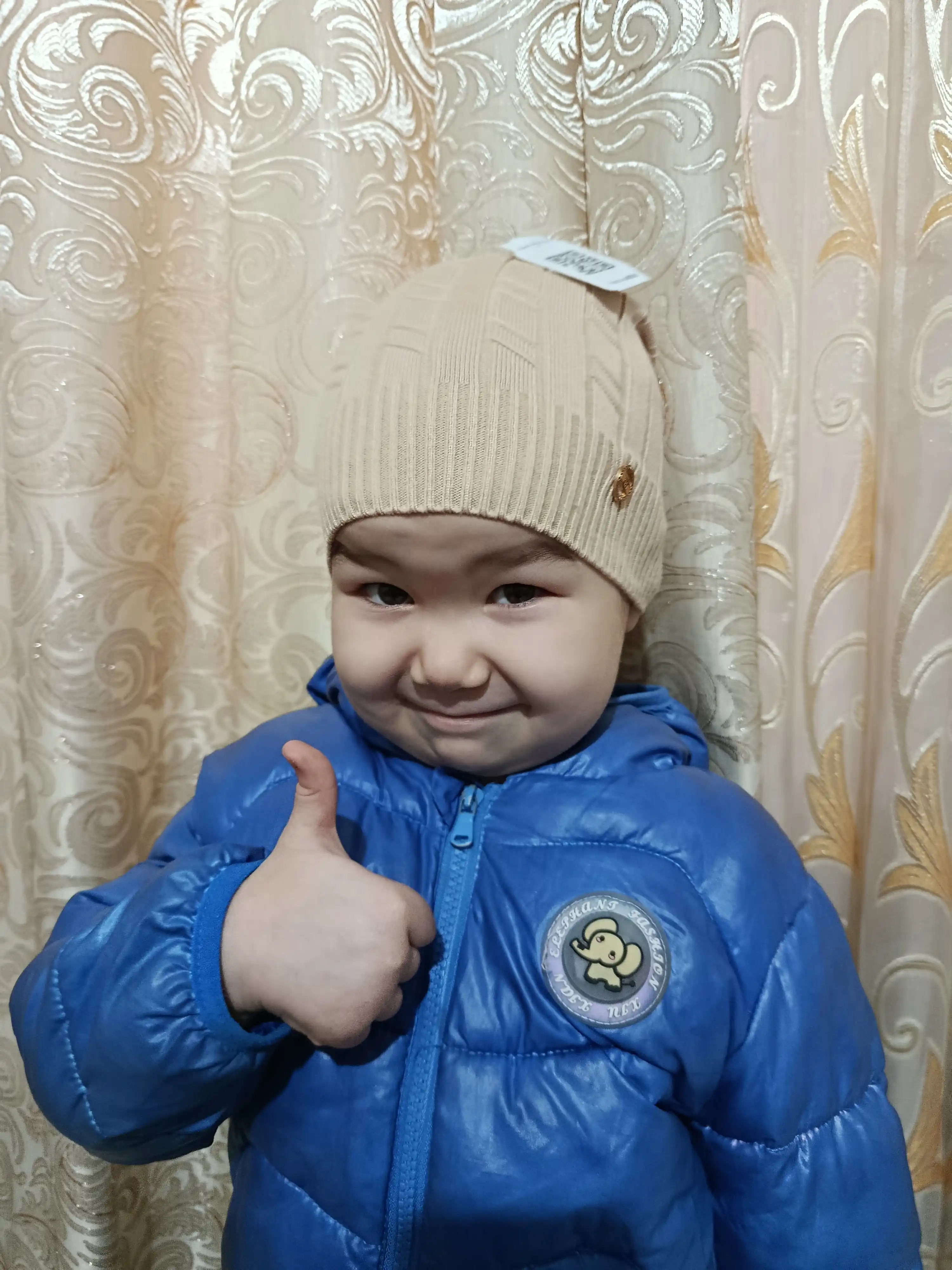 Shapka o‘g‘il va qiz bolalar uchun, bir qavatli yumshoq to`qimali shapka
