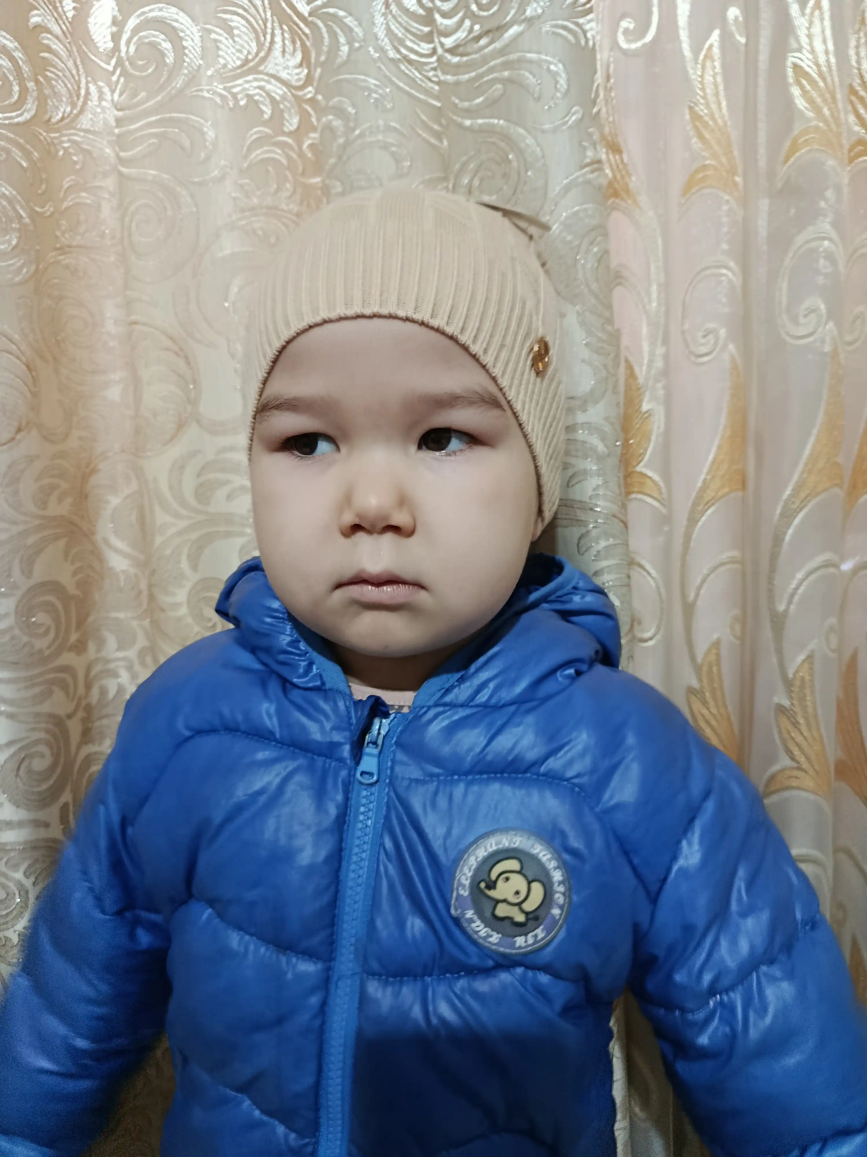Shapka o‘g‘il va qiz bolalar uchun, bir qavatli yumshoq to`qimali shapka