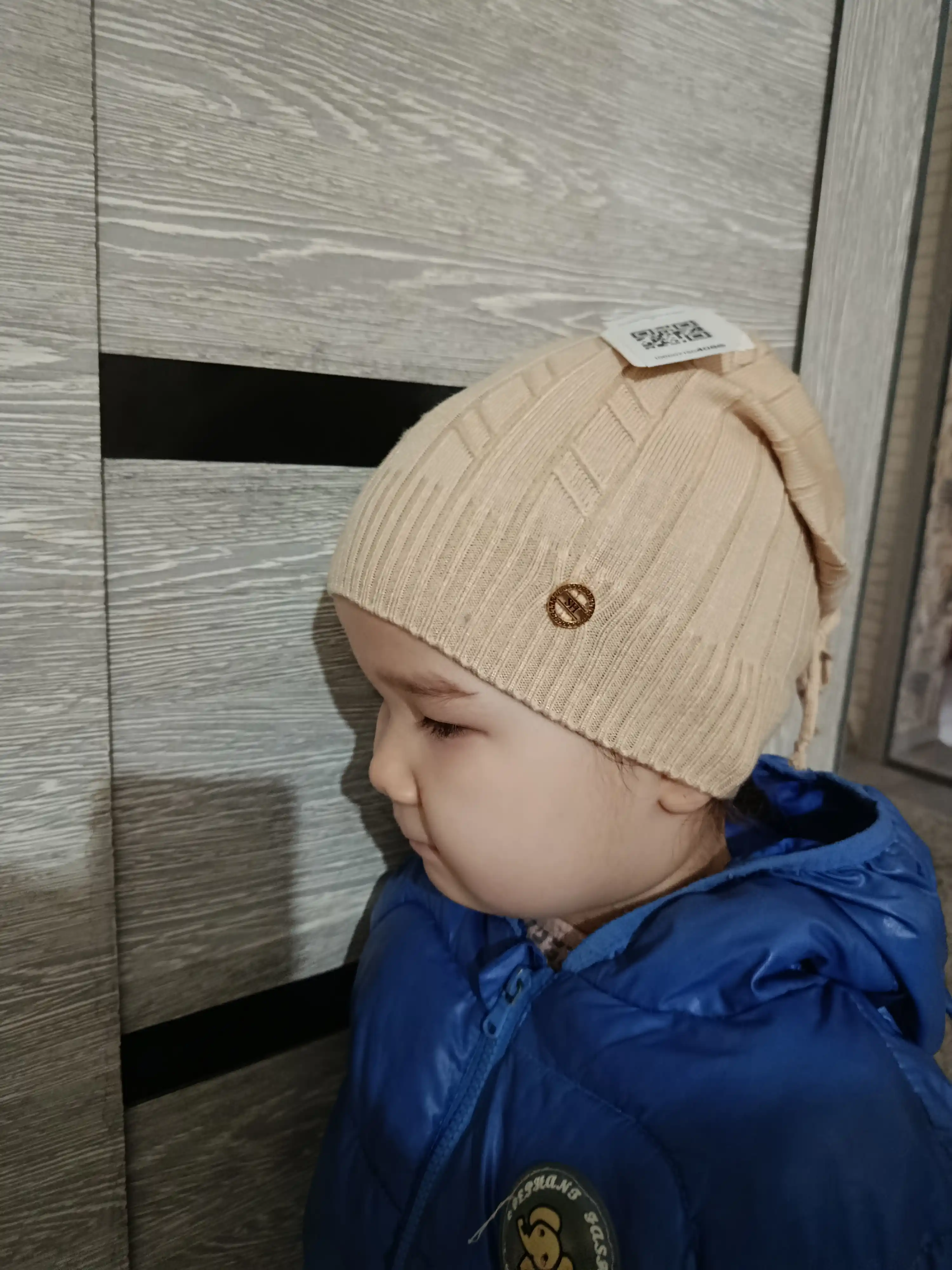 Shapka o‘g‘il va qiz bolalar uchun, bir qavatli yumshoq to`qimali shapka