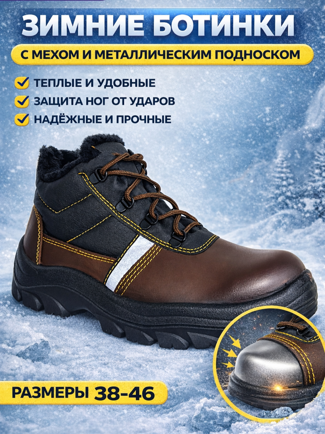 Etiklar poyabzallar etiklar qishki poyabzallar qishki etiklar erkaklar qishki poyabzallari (КОРИЧН)