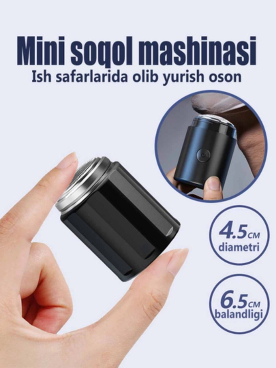 Elektr portativ mini ustara, trimmer, soqol olish mashinasi, mini shaver