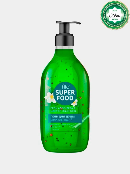 Dush uchun "Fito Superfood" namlantiruvchi geli, 520 ml alvon verva va jasmin gullari - 