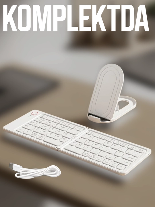 Bluetooth buklanadigan klaviatura B023, simsiz, Android iOS Windows uchun