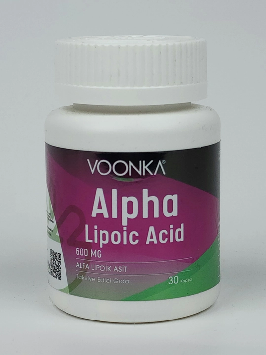 Voonka Alpha Lipoid Acid 600 mg, Alfa lipoy kislotasi, 30 kapsula