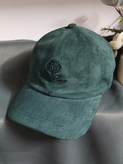 Кепка Loro Piana (бейсболка) из кашемира — унисекс — WEARLY-LPCAP-ТЕМНЗЕЛ-58