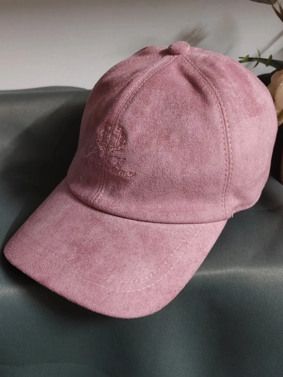 Кепка Loro Piana (бейсболка) из кашемира — унисекс — WEARLY-LPCAP-РОЗОВ-58