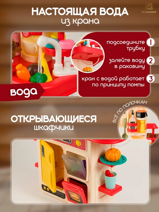 Набор доктора детский игровой,детская кухня,с водой, светом, звуком и паром, интерактивная