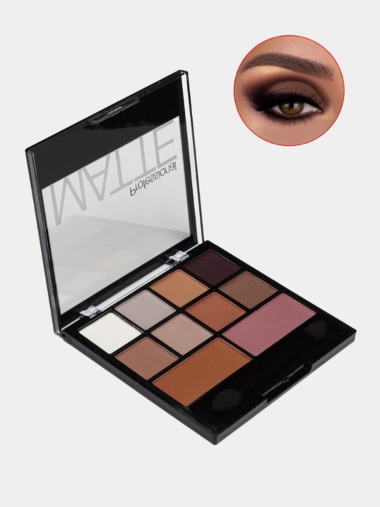 Палитра матовых теней для век MATTE PROFESSIONAL, 10 оттенков, тени для глаз и век - 
