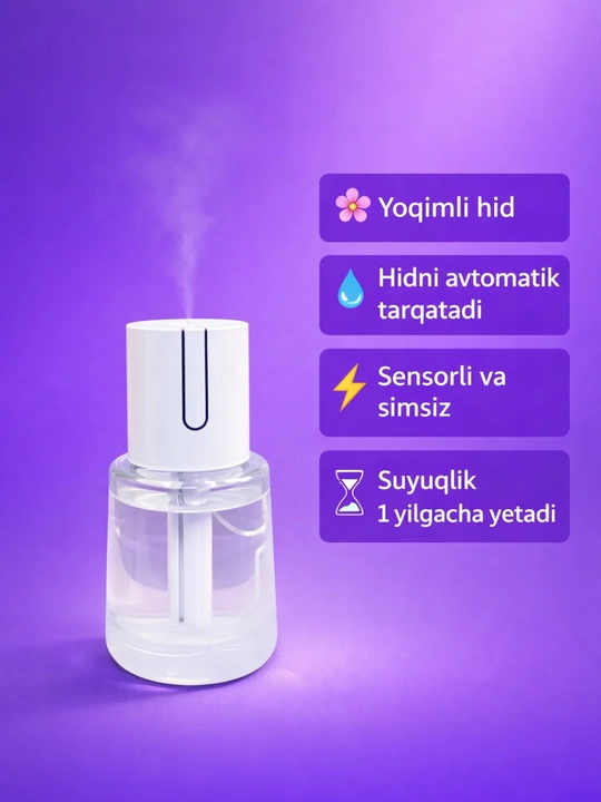 Avtomobil uchun avtomatik hid tarqatuvchi aromatizator