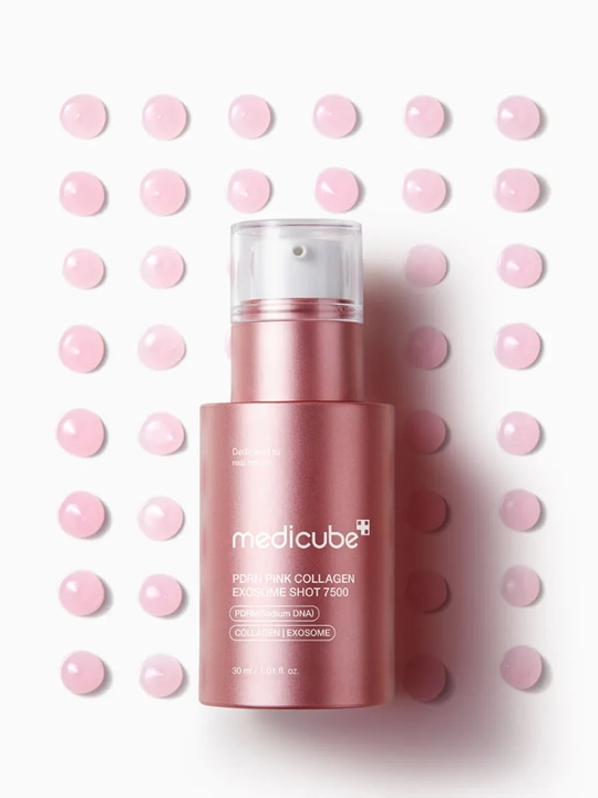 Интенсивная ампула с микроиглами medicube PDRN Pink Collagen Exosome Shot Serum 7500