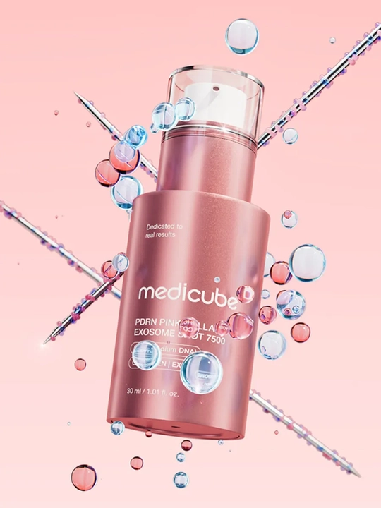 Интенсивная ампула с микроиглами medicube PDRN Pink Collagen Exosome Shot Serum 7500