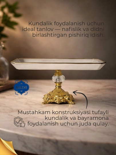 Bogema idish, sovg'a uchun, meva, shirinlik uchun, desert uchun