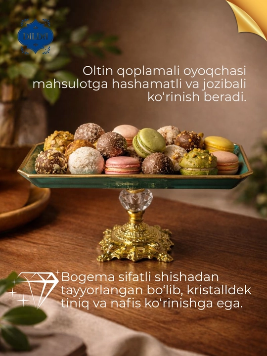 Bogema idish, sovg'a uchun, meva, shirinlik uchun, desert uchun