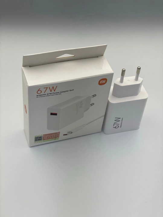 Адаптер Xiaomi 67 Вт — быстрая зарядка PD USB-C, супер-заряд