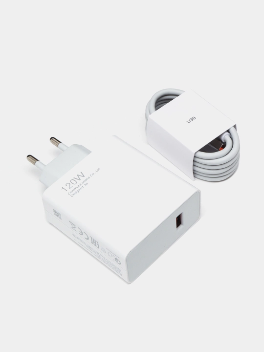 Зарядное устройство Xiaomi 120 В PD USB-C — быстрая зарядка - 