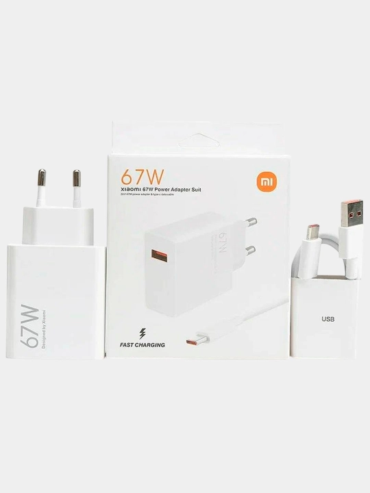 Xiaomi 67W Turbo zaryadlash moslamasi - tez zaryadlash, Type-C kabeli