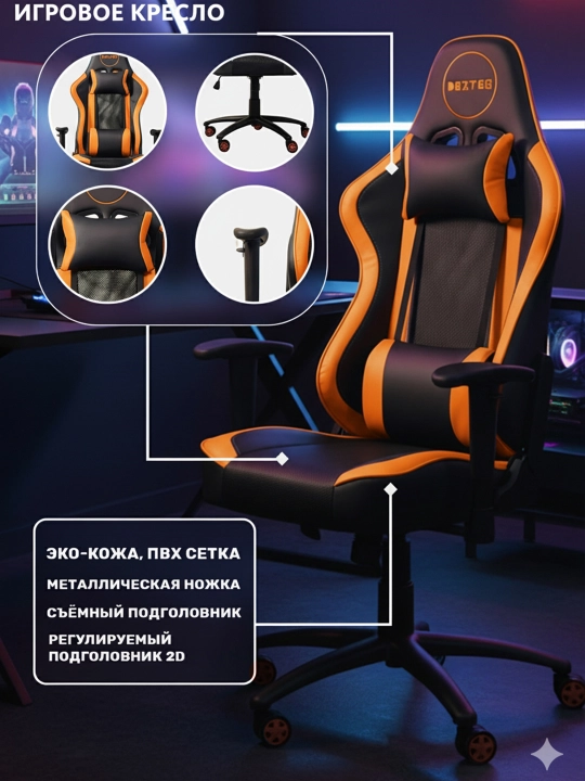 O'yin kreslosi uy, ofis va boshqa joylar uchun mo'ljallangan