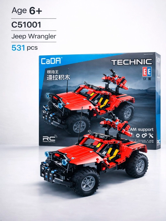 Radioboshqaruvli konstruktor mashina Jeep Wrangler Technic, 531 dona - 