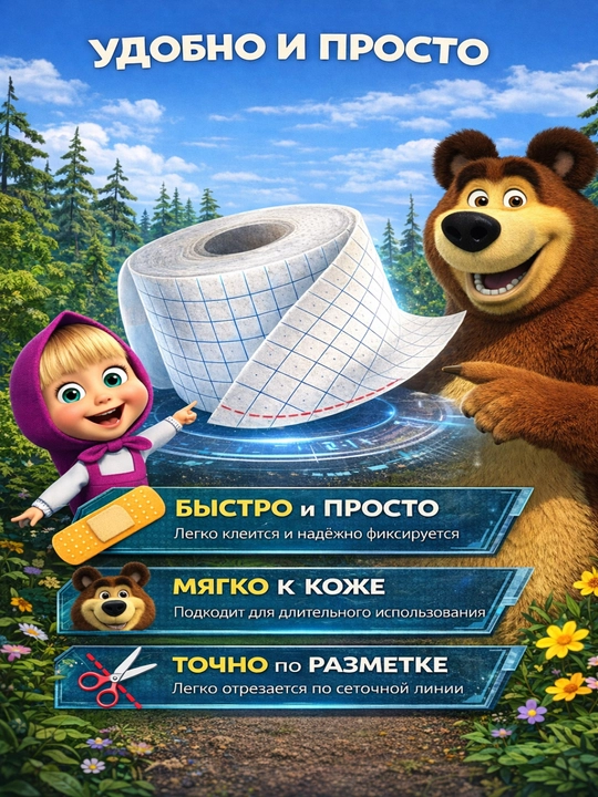 Фиксирующий пластырь в рулоне 10см - 10м