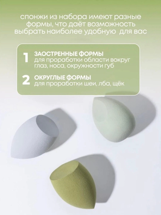 Спонж для макияжа, косметическая губка, губка для лица,4 шт спонж