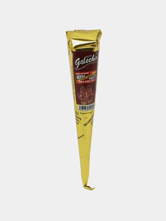 Tabiiy xina Golecha, qo'l va kaftni bo'yash uchun xinalar, konus shaklida , 25 g - 