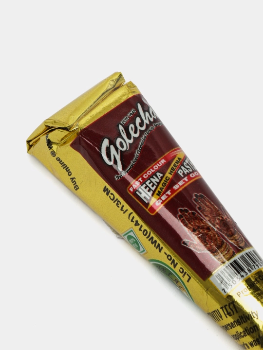 Tabiiy xina Golecha, qo'l va kaftni bo'yash uchun xinalar, konus shaklida , 25 g