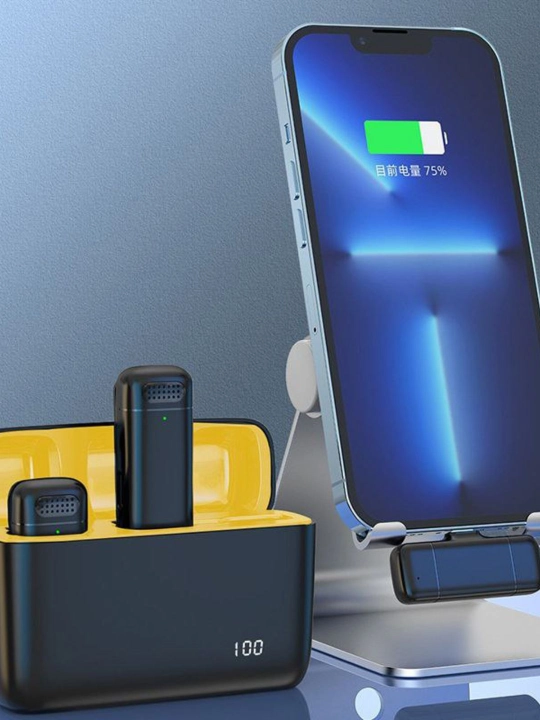 Simsiz petlichka mikrofon telefon uchun, iPhone va Android uchun, AAA