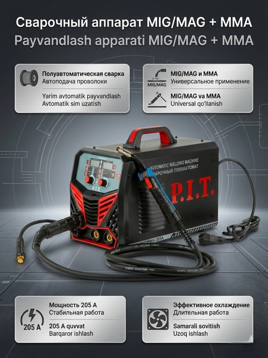 Сварочный инвертор P.I.T PMI180/220-C1/2/3,P.I.T. PMI140-C1