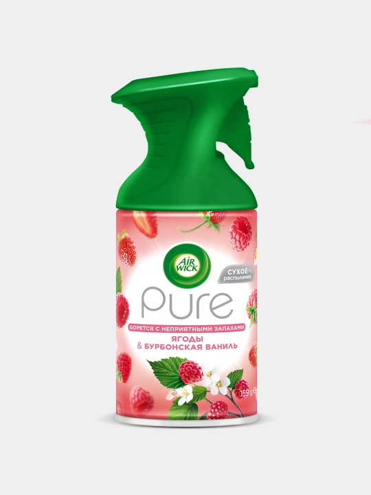 AIRWICK PURE Осв.возд.с курком 250мл Ягоды & Бурбонская ваниль
