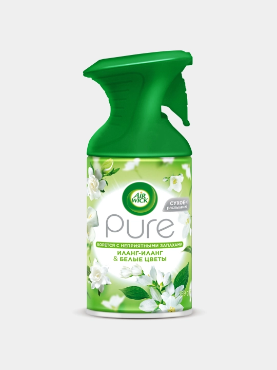 AIRWICK PURE Осв.возд.с курком 250мл Иланг - иланг & Белые цветы