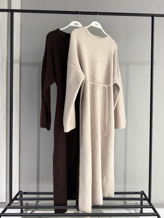 Ayollar uchun issiq oversize ko‘ylak (belbog‘ bilan)