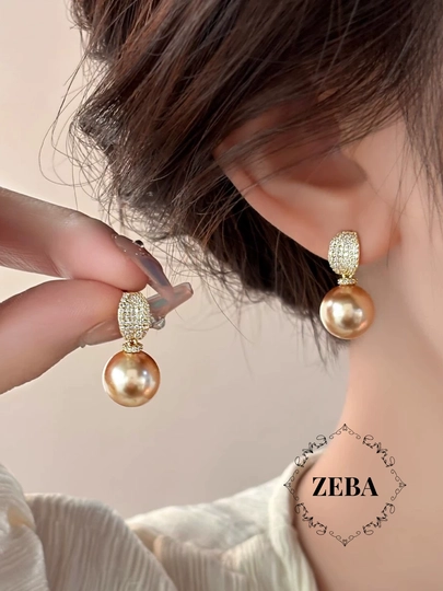Серьги среднего размера, в форме цветка, петли — ZEBA-ZIRAKZA-ЗОЛХАКИ