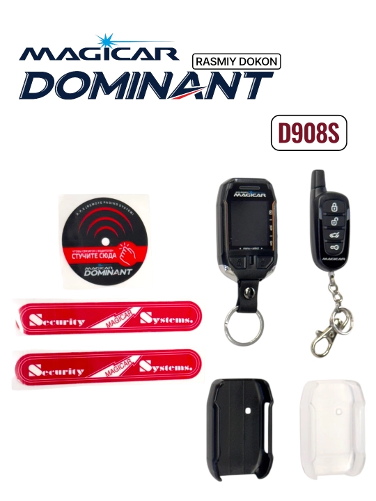 Avtomobil signalizatsiyasi Dominator Magicar, masofadan boshqarish pulti bilan, D908S