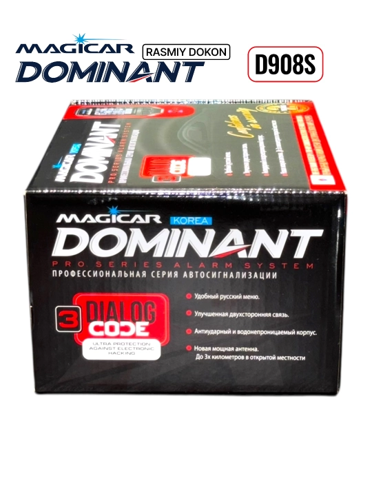 Avtomobil signalizatsiyasi Dominator Magicar, masofadan boshqarish pulti bilan, D908S