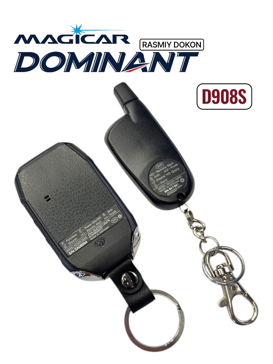 Avtomobil signalizatsiyasi Dominator Magicar, masofadan boshqarish pulti bilan, D908S