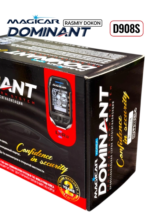 Avtomobil signalizatsiyasi Dominator Magicar, masofadan boshqarish pulti bilan, D908S
