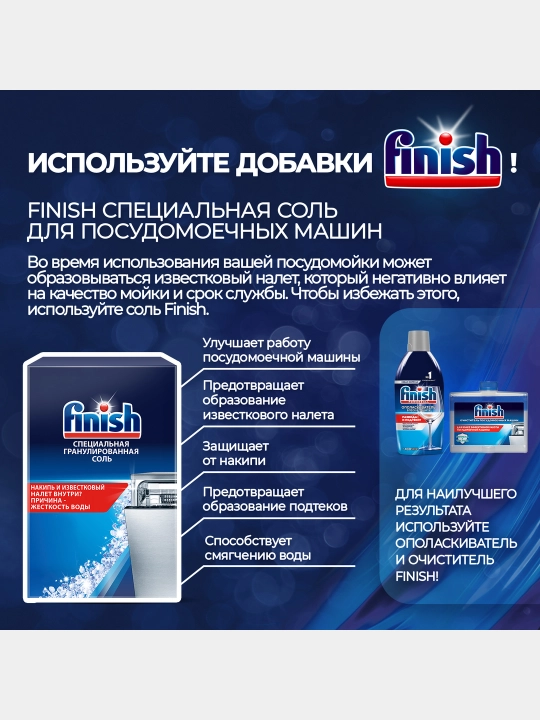 FINISH Ополаскиватель для пос. в пмм Блеск и Защита 450мл