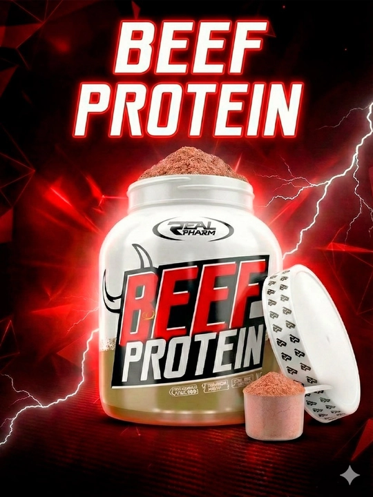 Real Farm Beef Whey, 1800 g, mol go'shti oqsili gidrolizati, mushaklarni qurish uchun - 
