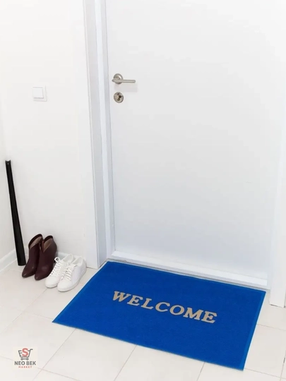 Коврик придверный Welcome, ПВХ ковёр для входной двери, от грязи и влаги
