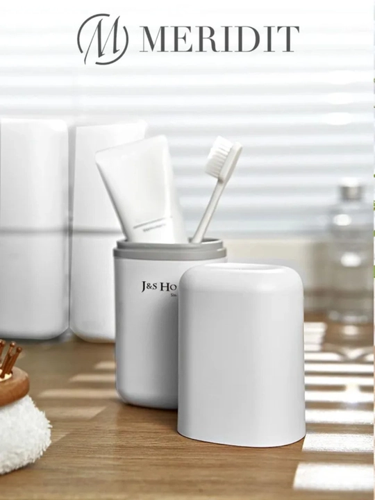 J&S Home tish cho‘tkasi qutisi, plastik, oq, 7 sm x 20 sm