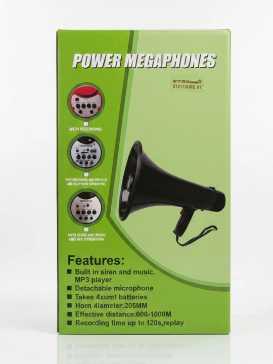 Olinadigan mikrofonli portativ karnay, Megafon, 50 Vt