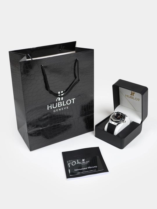 Erkaklar uchun soatlar,Hublot qo`l soati — sovg‘a qutisi, brend paket va hujjatlar bilan - 
