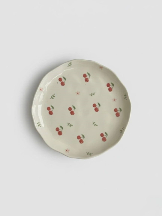 Mayin naqshli, Pinterest stilidagi dizaynerlik keramik tarelka, 20 sm, 1 dona - 