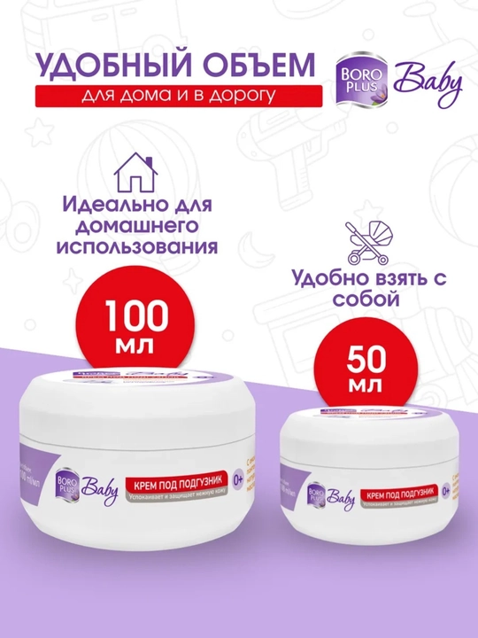 BORO PLUS крем под подгузник – защитный и увлажняющий крем, для кожи малыша